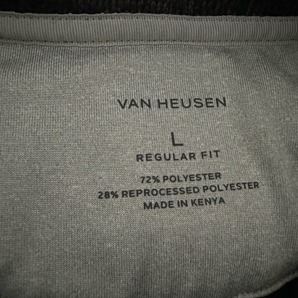 Van Huesen Quarter Zip Sweatshirt Men’s L Gray Pullover Sweater - Picture 3 of 6